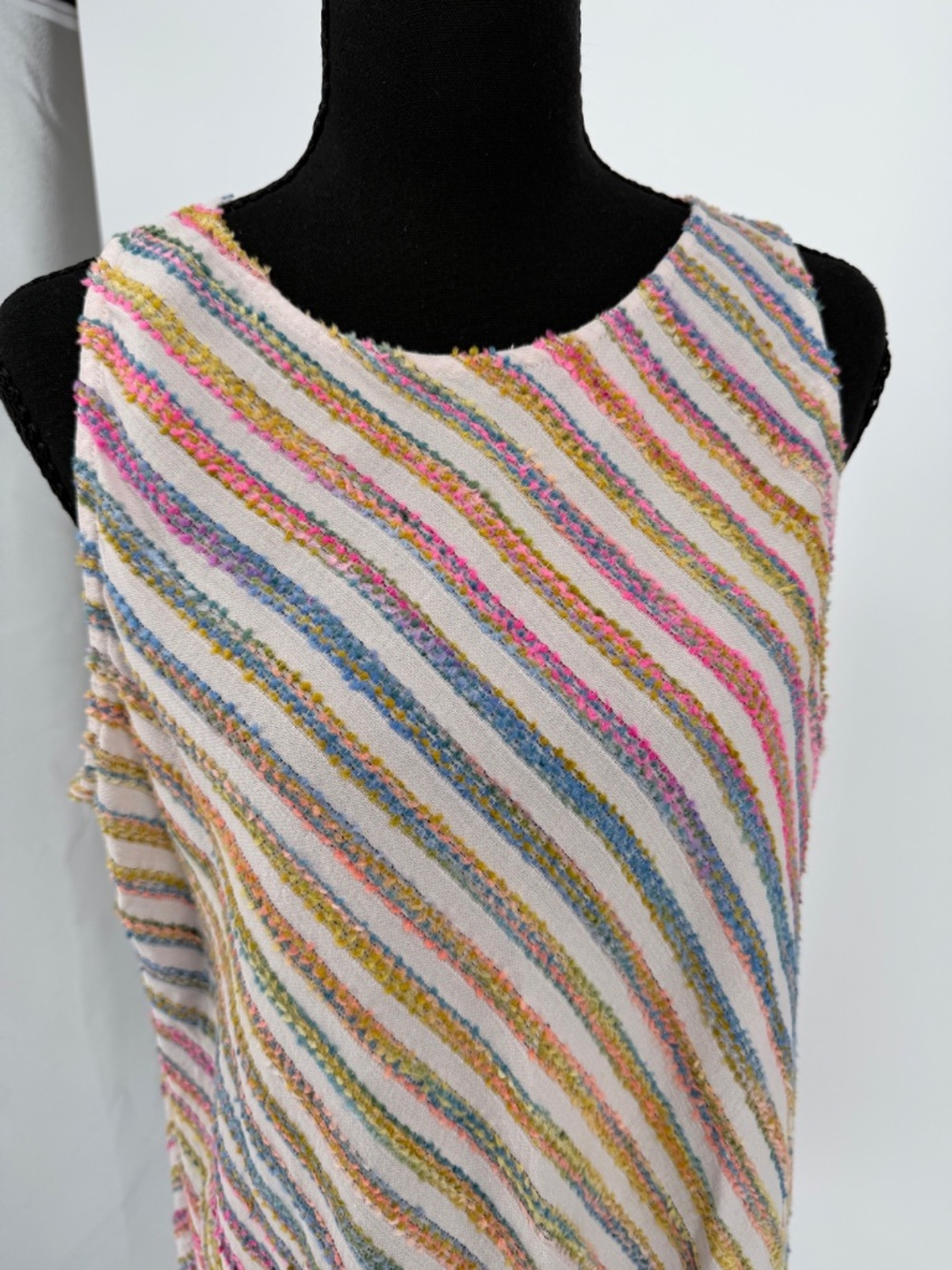 Lou & Grey Textured‎ Multi-Color Slub Stripe Shift Dress L - Picture 7 of 11